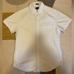 J. Crew short sleeve Oxford cloth shirt.  Size M, slim fit